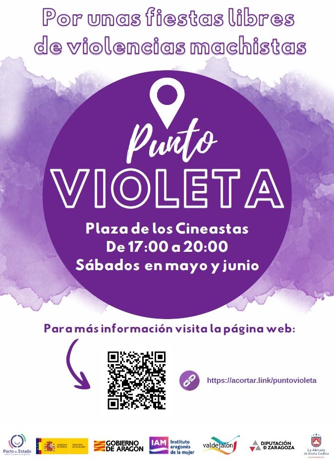 ** Recordatorio ** Punto Violeta en La Almunia los Sábados de Mayo y Junio - Por una fiestas libres de violencias machistas