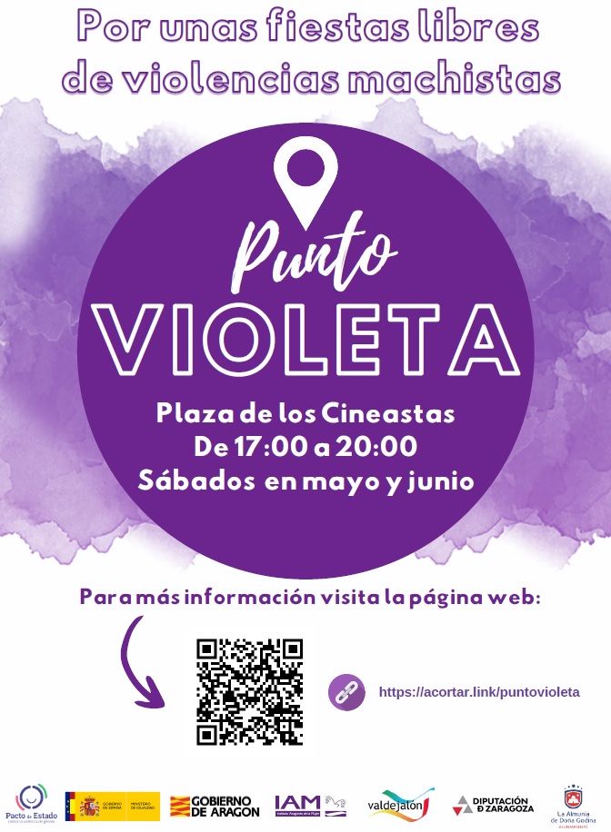 Punto Violeta en La Almunia los Sábados de Mayo y Junio - Por una fiestas libres de violencias machistas